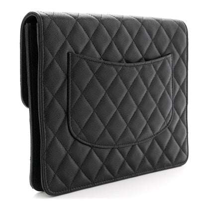 Chanel Caviar Quilted Square Flap Clutch Black 3 of 8