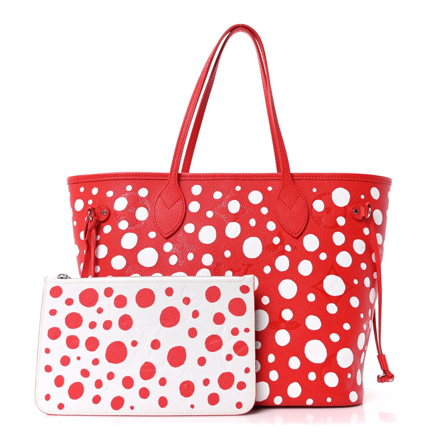 LV X YK Empreinte Infinity Dots Neverfull MM Rouge White