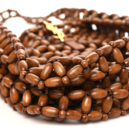 Saint Laurent Wood Bead Large Le 5 A 7 Soft Hobo Light Wood 8 of 10