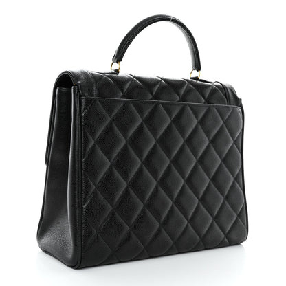 Chanel Caviar Quilted Briefcase Laptop Bag Black 3 of 10
