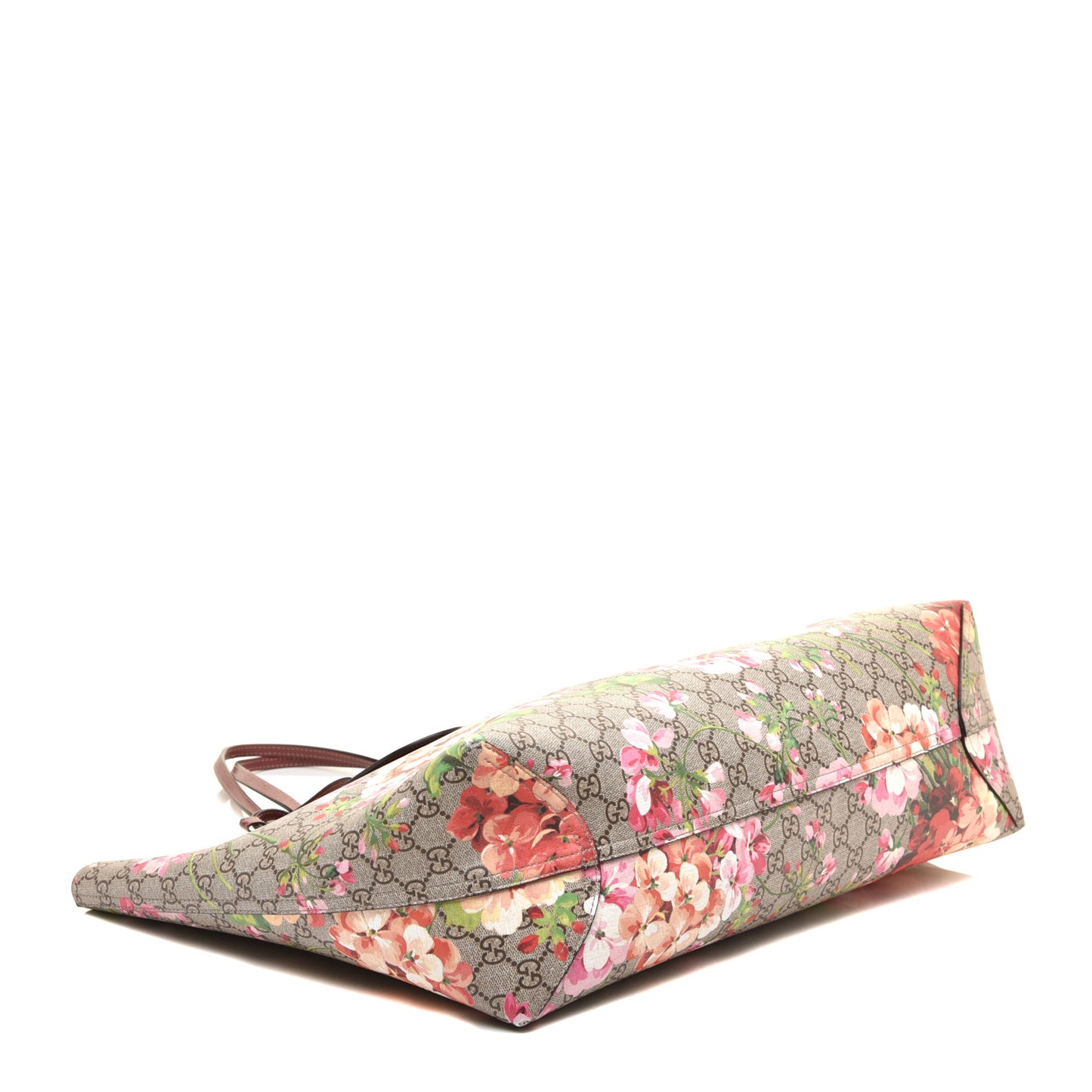 GG Supreme Monogram Blooms Medium Reversible Tote Beige Multicolor Dry Rose