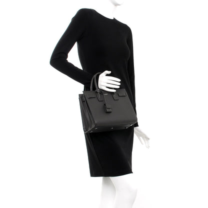 Saint Laurent Grained Calfskin Baby Sac De Jour Earth 3 of 8