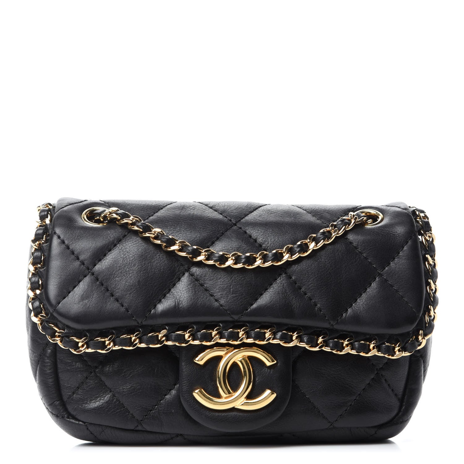 Chanel Calfskin Mini Chain Me Flap Black 1 of 10