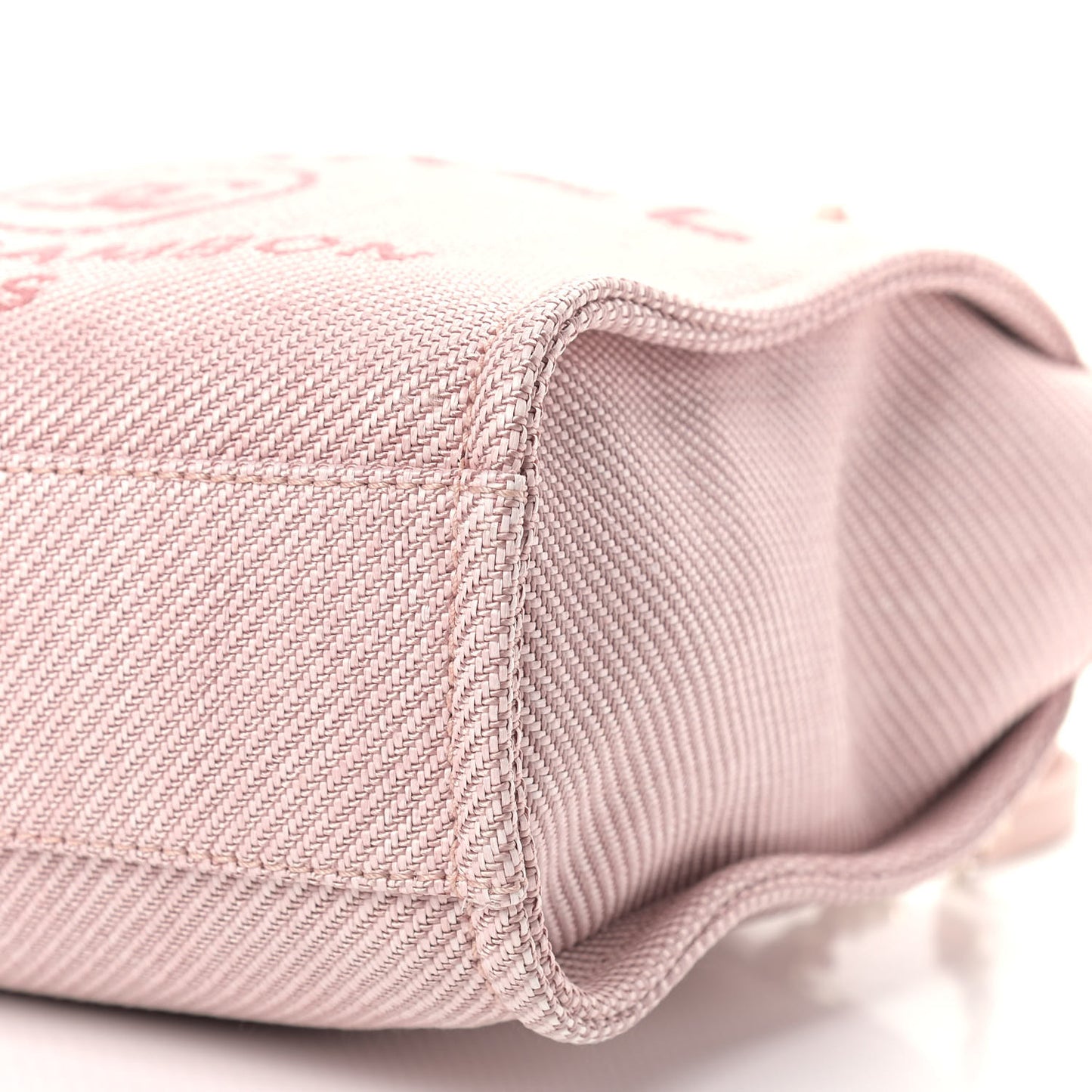 Mixed Fibers Calfskin Mini Deauville Tote Rose Pink
