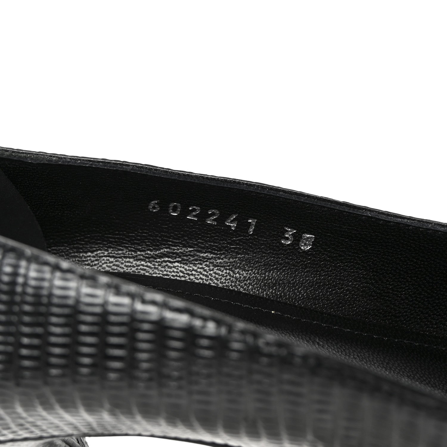 Balenciaga Calfskin Lizard Embossed BB Square Knife 80mm Pumps 38 Black 9 of 10