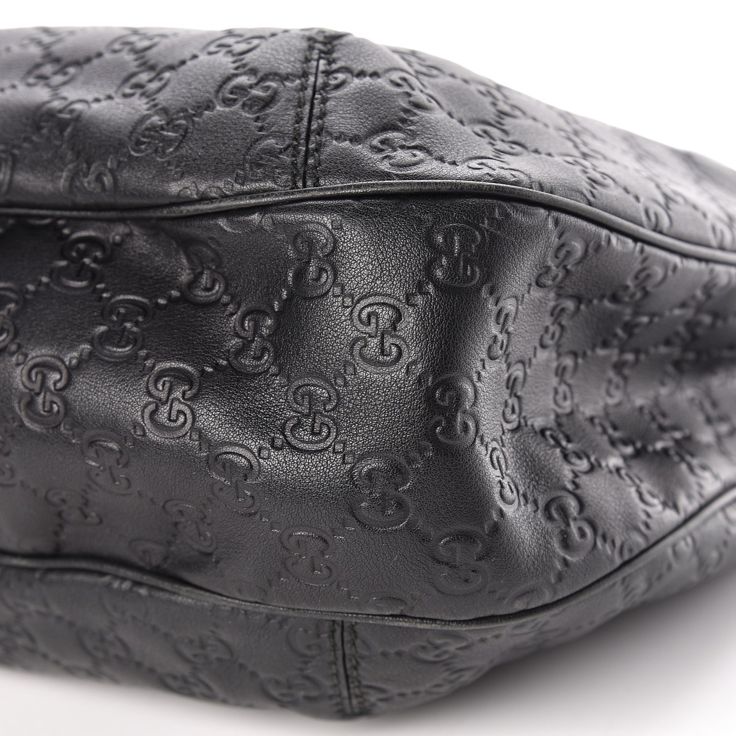 Guccissima Large New Ladies Web Hobo Black