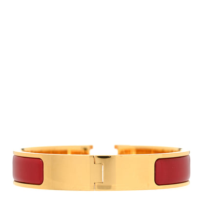 Hermes Enamel Narrow Clic Clac H Bracelet PM Rouge Vif 3 of 5