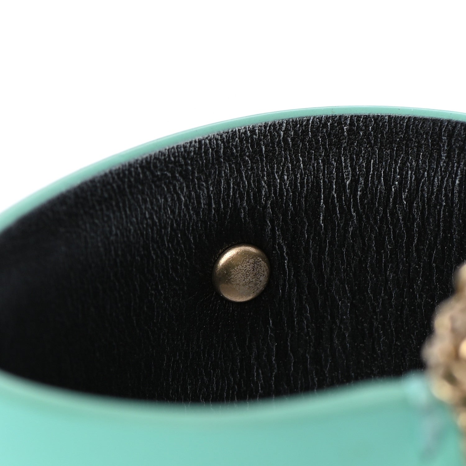 Chanel Calfskin CC Wide Cuff S Light Green 4 of 6