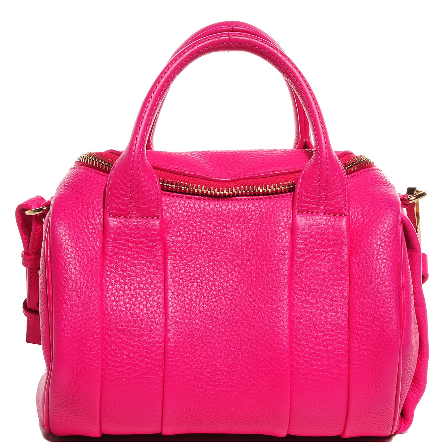 Pebbled Lambskin Rockie Flamingo with Pale Gold Hardware
