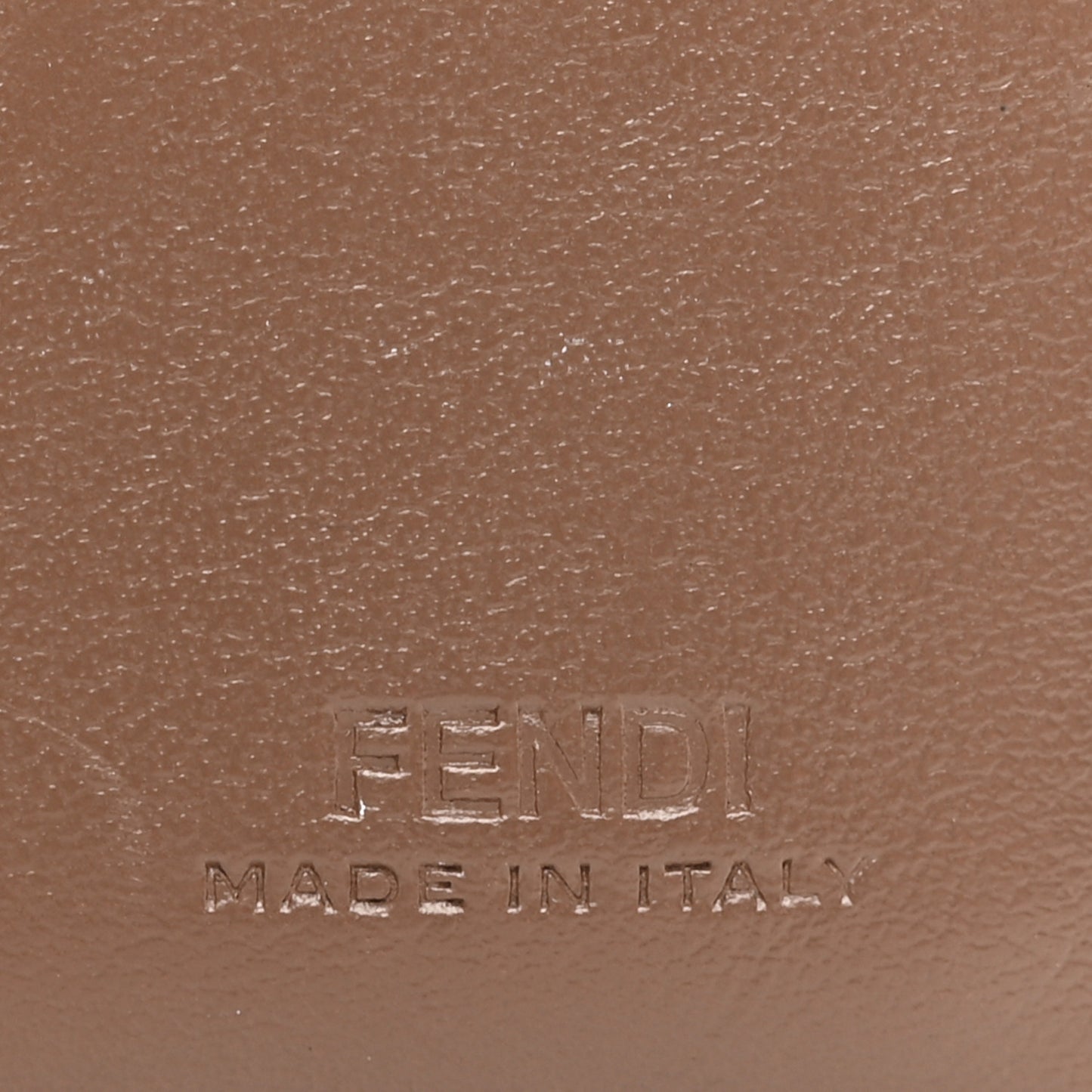 Vitello Soft F is Fendi Bi-Color FF 1974 Embossed Compact Wallet Maya Black