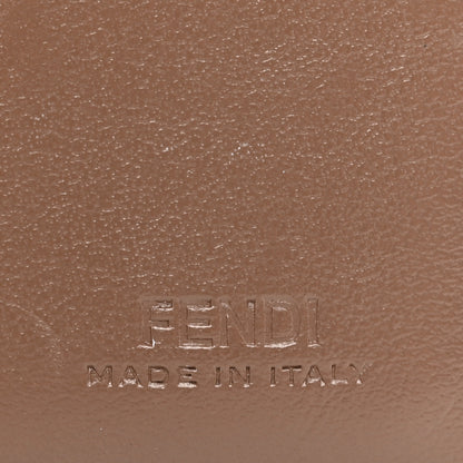 Fendi Vitello Soft F is Fendi Bi-Color FF 1974 Embossed Compact Wallet Maya Black 7 of 8