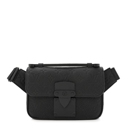 Louis Vuitton Taurillon Monogram S Lock Sling Bag Black 1 of 9