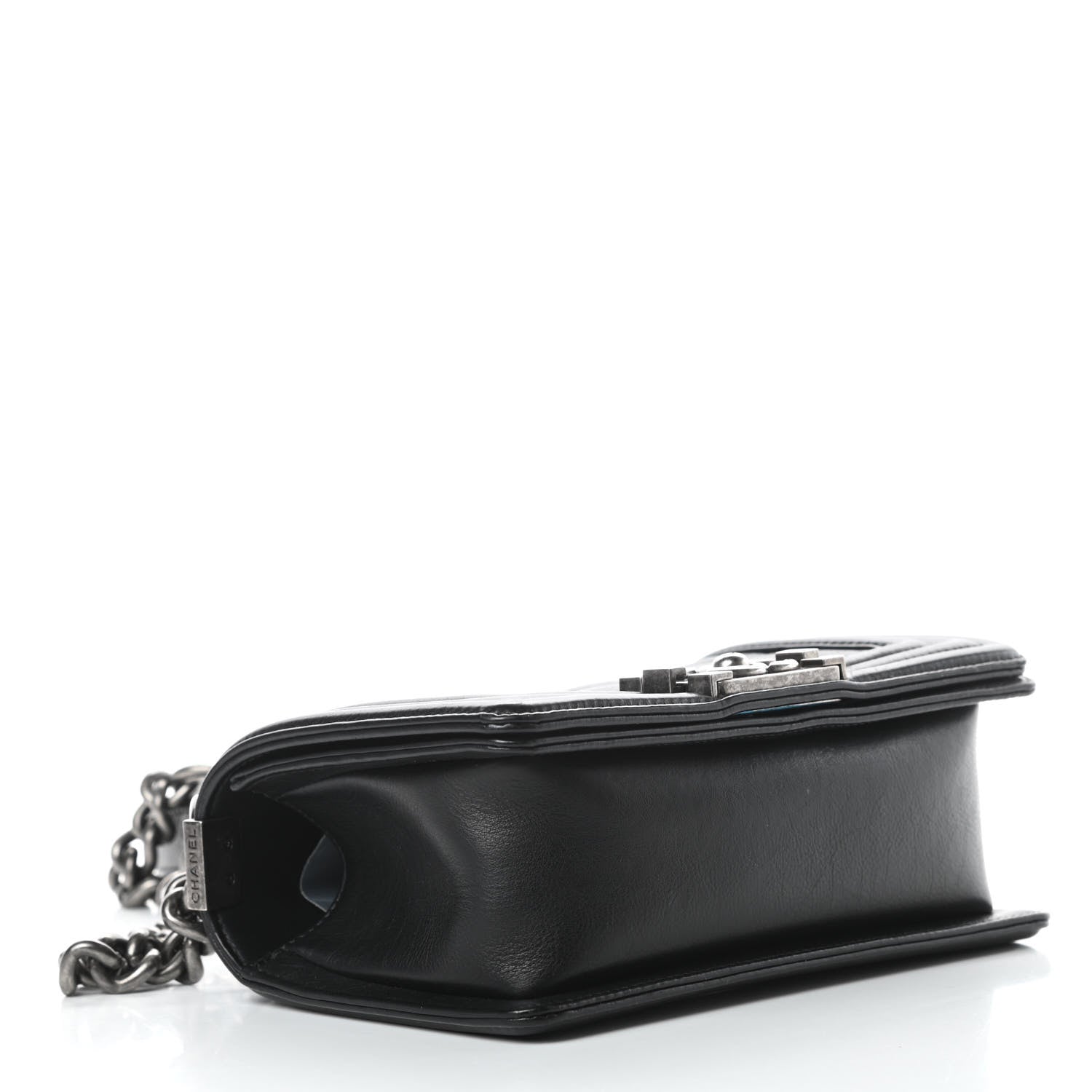 Chanel Calfskin Double Stitch Small Boy Flap Black 4 of 13