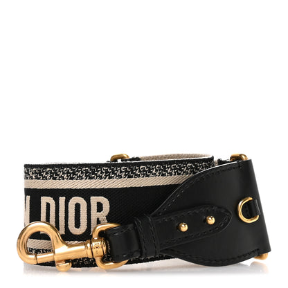 Christian Dior Canvas Embroidered Shoulder Strap Blue 1 of 5