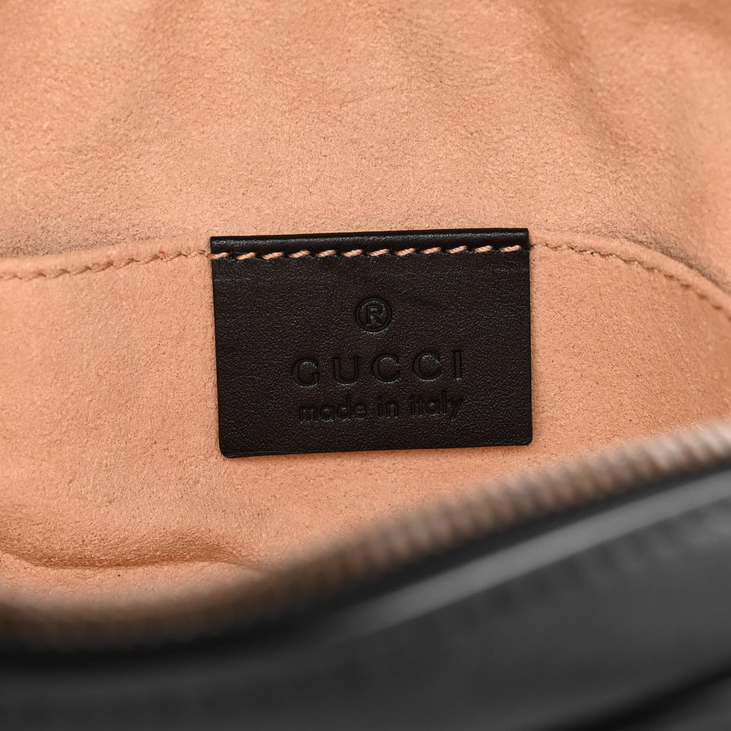 Gucci Calfskin Matelasse GG Marmont Belt Bag 85 34 Black 6 of 10