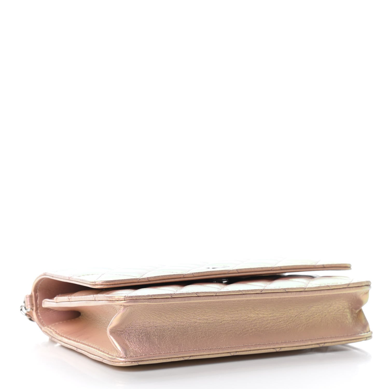 Chanel Iridescent Calfskin Quilted Wallet On Chain WOC Pink 4 of 10
