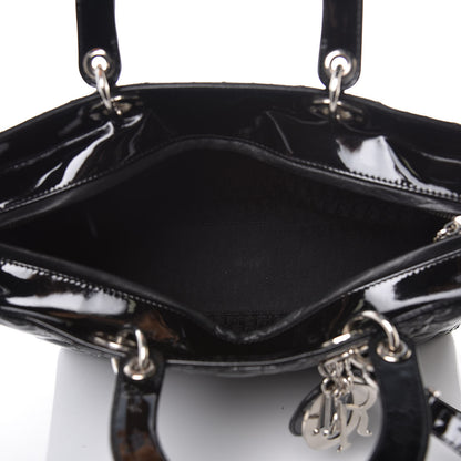 Christian Dior Patent Cannage Large Lady Dior Black 5 of 11