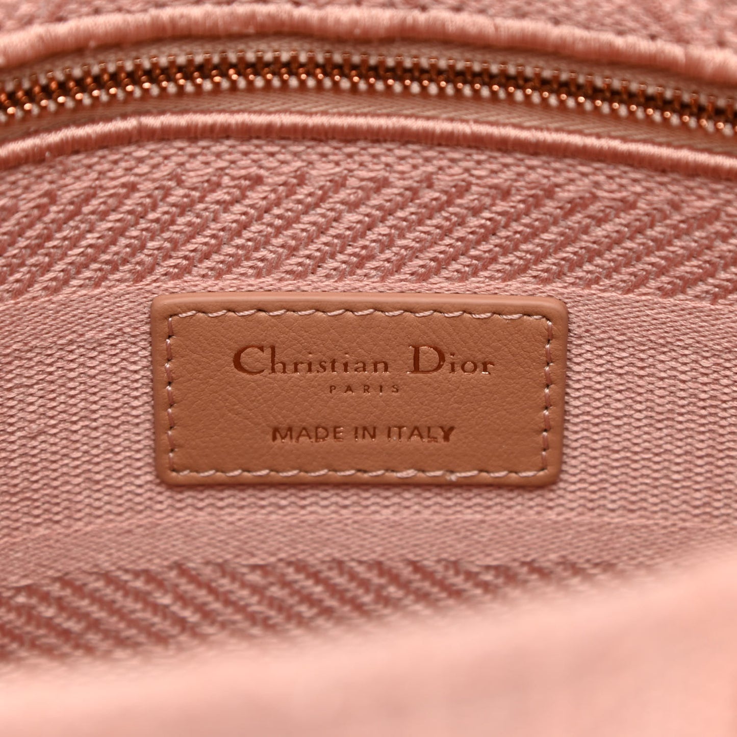 Canvas Embroidered Cannage Medium Lady D-Lite Pink