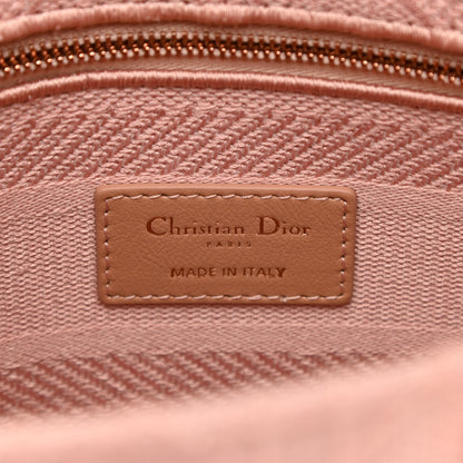 Christian Dior Canvas Embroidered Cannage Medium Lady D-Lite Pink 6 of 14