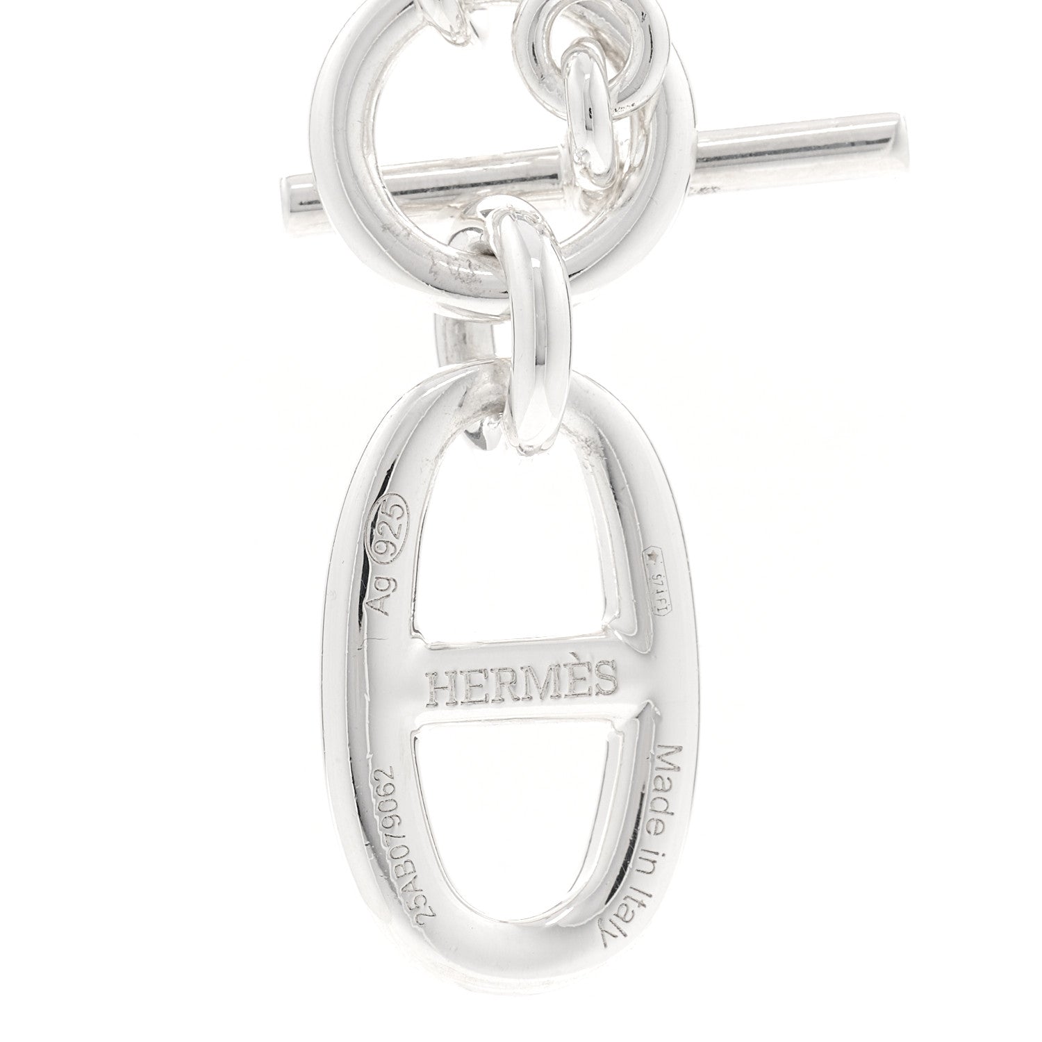Hermes Sterling Silver Amulette Chaine d'Ancre Necklace 4 of 5