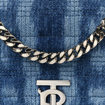 Burberry Denim Quilted Small Lola Bag Blue 7 of 9