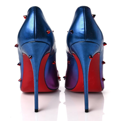 Christian Louboutin Patent Scarabe Degraspike 120 Pumps 38 Rose Digitale 6 of 12
