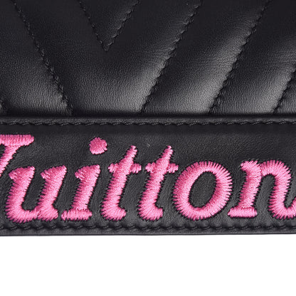 Louis Vuitton Calfskin Embroidered New Wave Chain MM Black 8 of 11