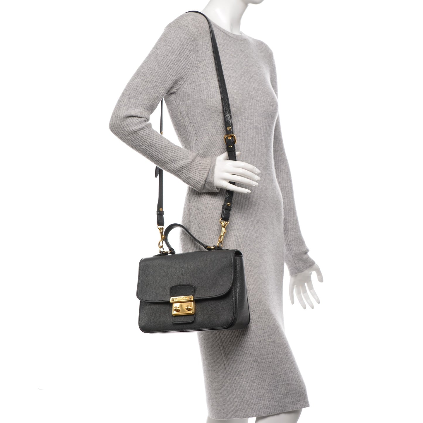 Goatskin Madras Shoulder Bag Ardesia