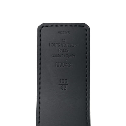 Louis Vuitton Monogram Eclipse Taigarama 40mm LV Initiales Reversible Belt 105 42 Black 3 of 5