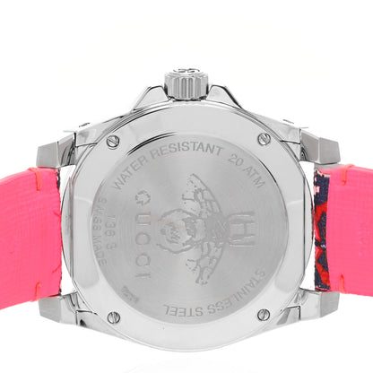 Gucci Stainless Steel Calfskin 40mm Dive Floral Quartz Watch 4 of 4