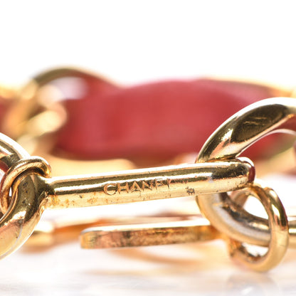 Chanel Lambskin CC Chain Belt Red Gold 5 of 7