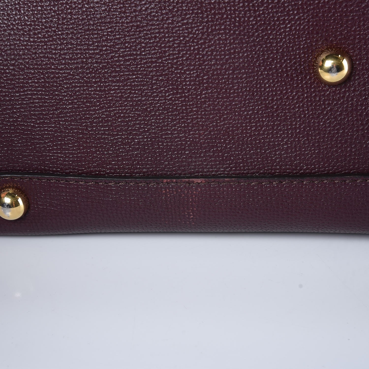 Burberry Grainy Calfskin House Check Medium Banner Tote Mahogany Red 12 of 17