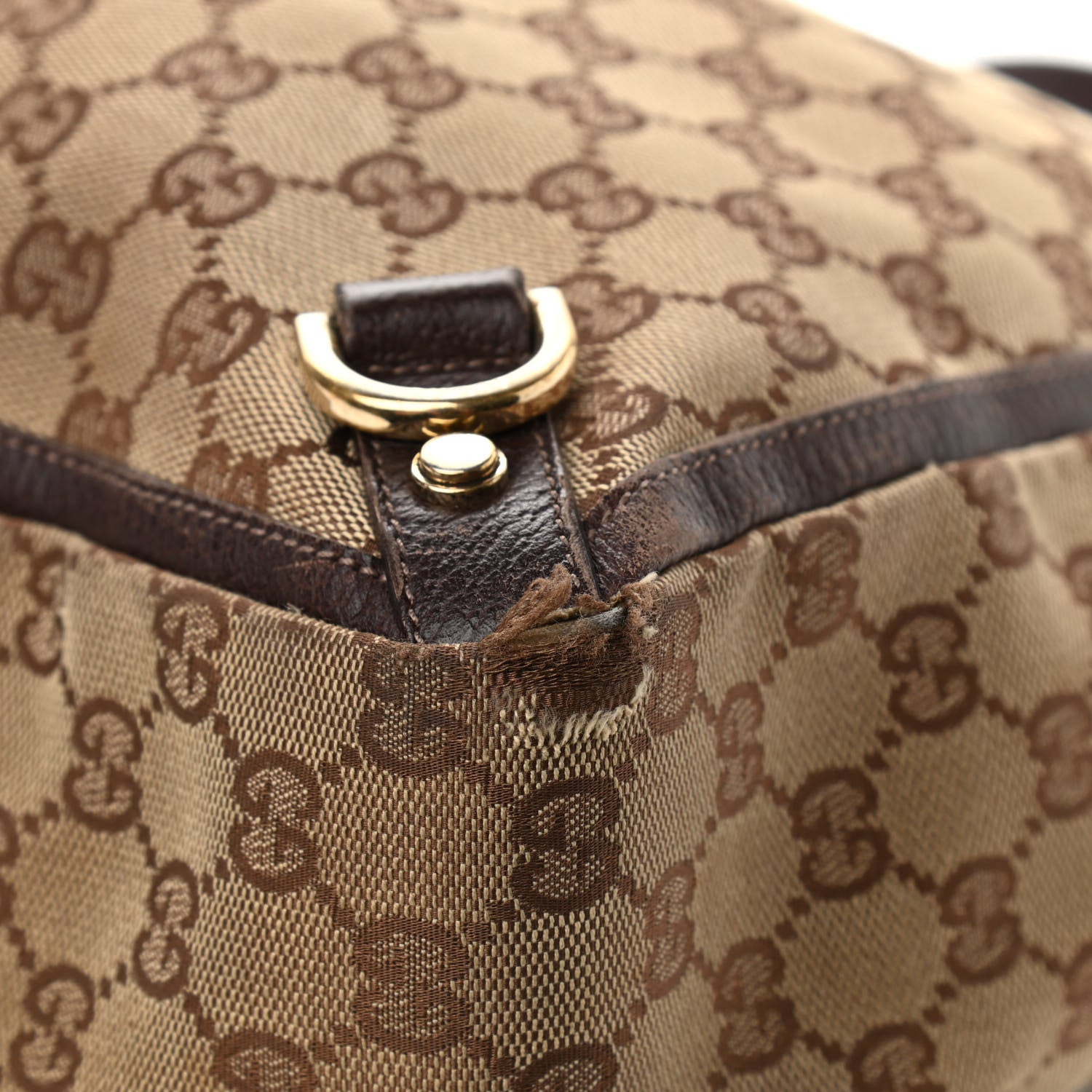 Gucci Monogram Large Abbey Tote Dark Brown 12 of 19