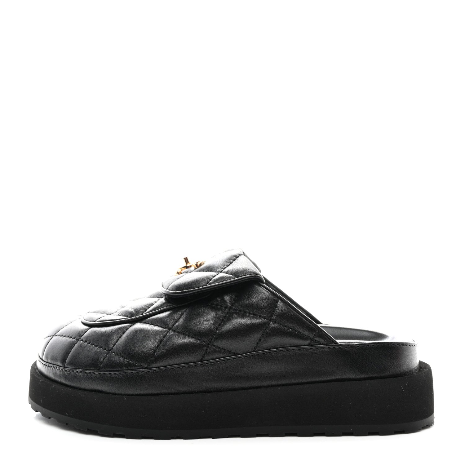 Chanel Lambskin Quilted CC Turnlock Mules 36 Black 1 of 8