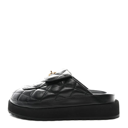 Chanel Lambskin Quilted CC Turnlock Mules 36 Black 1 of 8