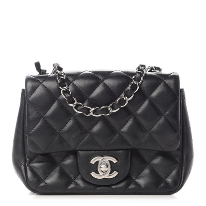 Chanel Lambskin Quilted Mini Square Flap Black 1 of 8