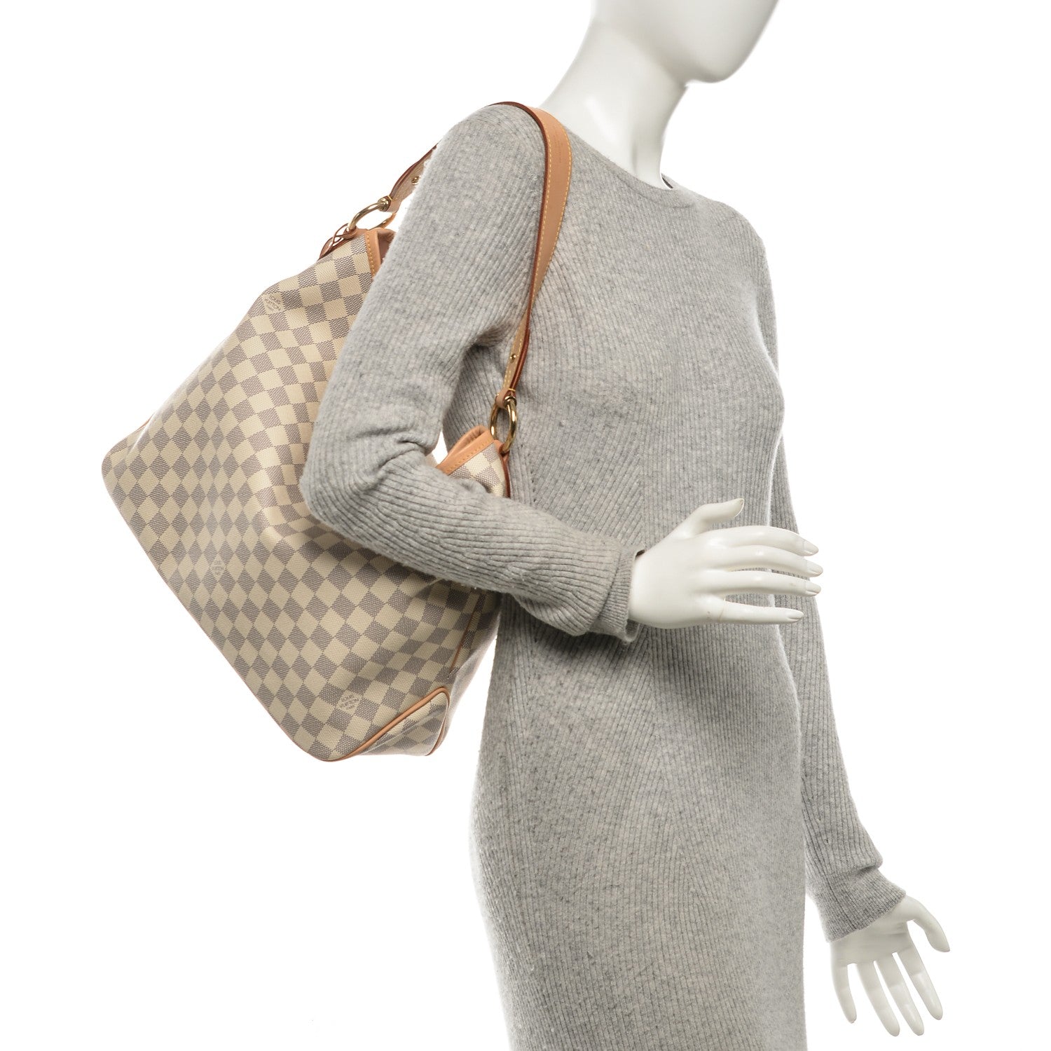 Louis Vuitton Damier Azur Delightful MM Rose Ballerine 2 of 7
