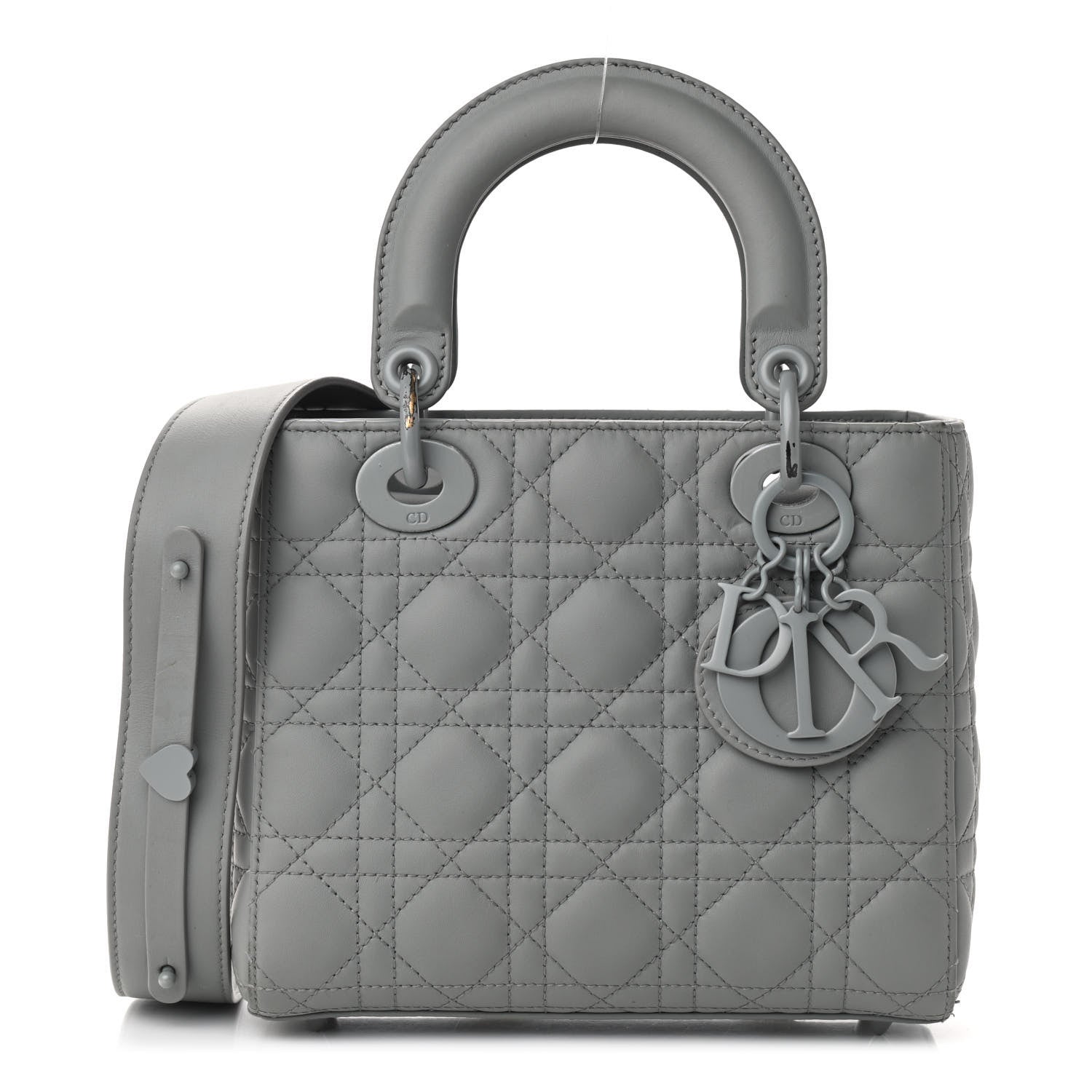Christian Dior Ultra Matte Calfskin Cannage Medium Lady Dior Grey Stone 1 of 16