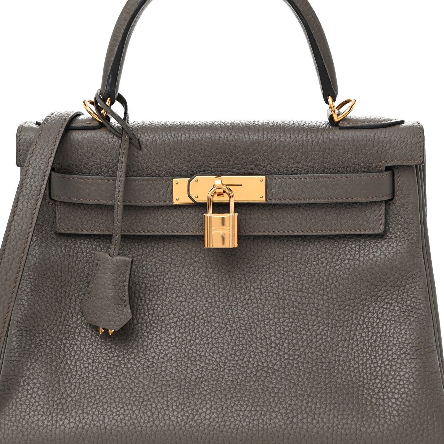 Hermes Taurillon Clemence Kelly Retourne 28 Etain 8 of 15
