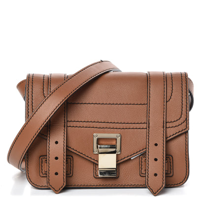 Proenza Schouler Soft Grainy Calfskin PS1+ Mini Pouch Messenger Sienna 1 of 8