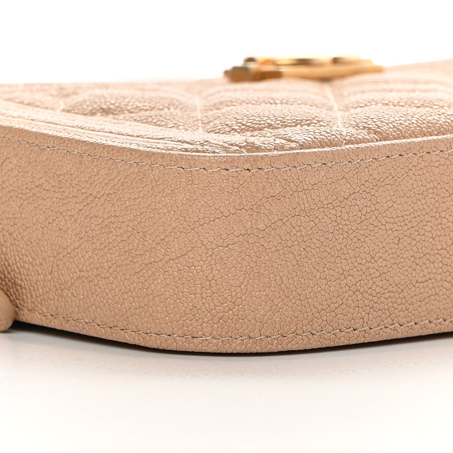 Chanel Caviar Quilted Small Boy Clutch With Chain Beige 12 of 18