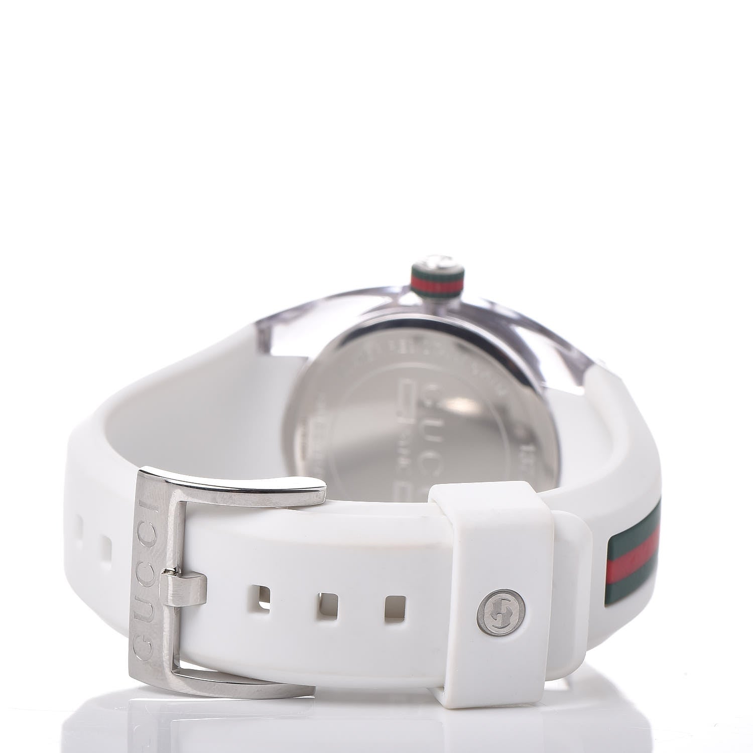 Gucci Stainless Steel Rubber 36mm Sync Web Quartz Watch 4 of 6