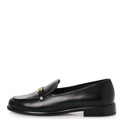 Chanel Shiny Calfskin CC Moccasins 41 Black 1 of 12