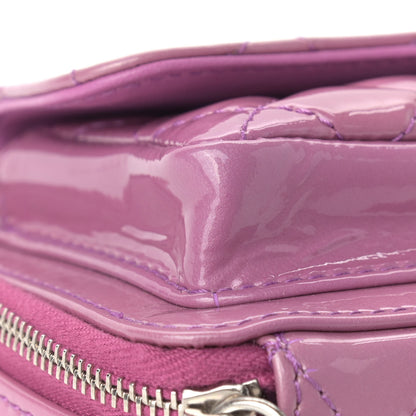 Chanel Patent Quilted Small Pocket Box Camera Case Purple 10 of 13