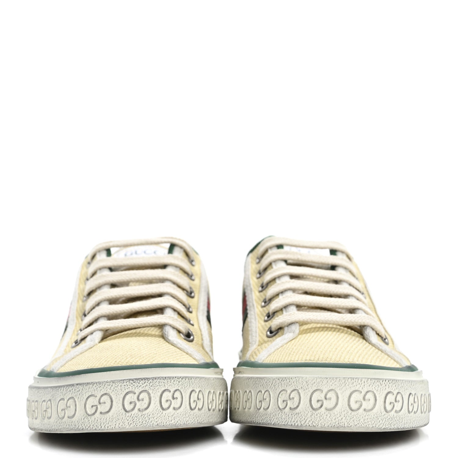 Gucci Canvas Web Womens 1977 Tennis Sneakers 35 Burro Mystic White 3 of 9