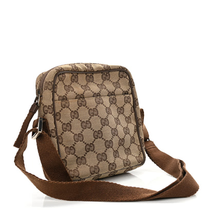 Gucci Monogram GG Flight Crossbody Bag Dark Brown 3 of 10