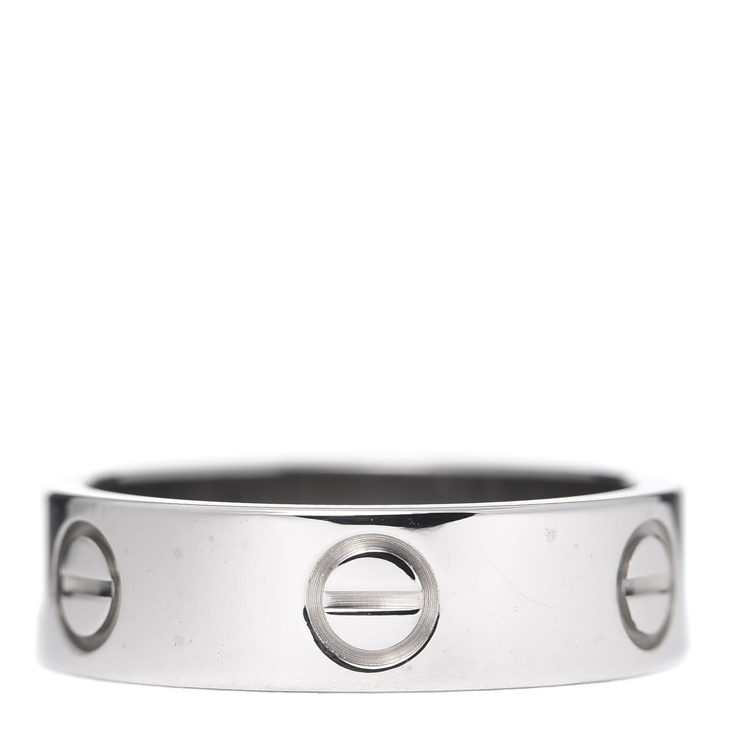 18K White Gold 5.5mm LOVE Ring 53 6.25