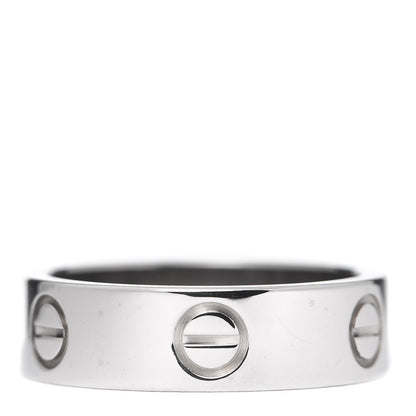 Cartier 18K White Gold 5.5mm LOVE Ring 53 6.25 1 of 4