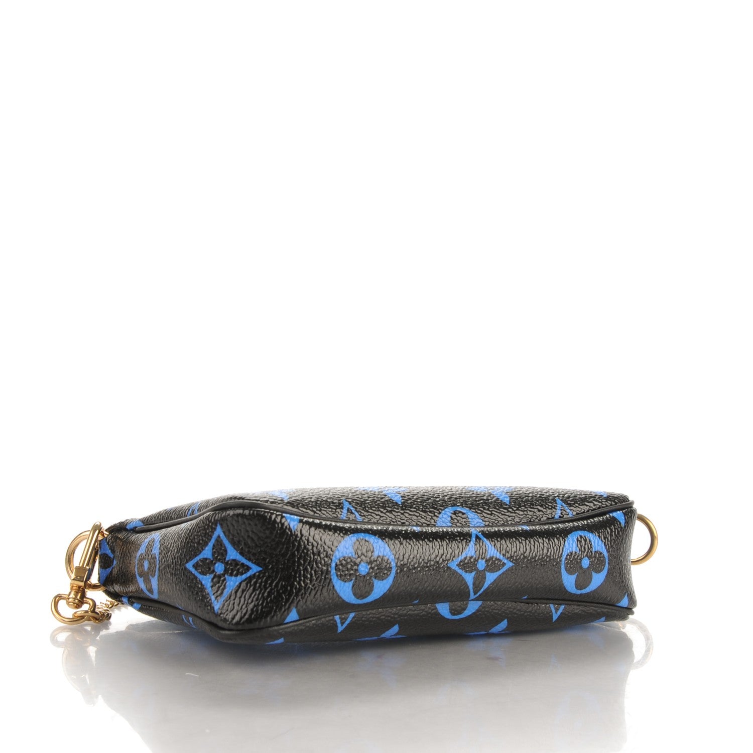 Louis Vuitton Colored Monogram Mini Pochette Accessories Blue Black 4 of 7