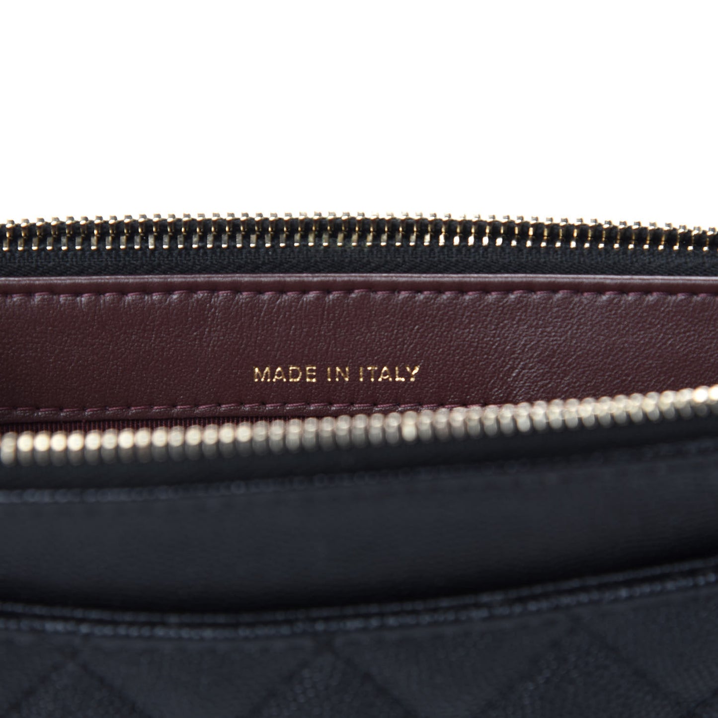 Caviar Quilted Small Clutch With Chain Black